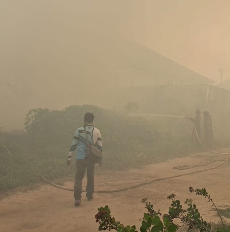 Kebakaran Lahan di Kotim Merembet Permukiman Warga