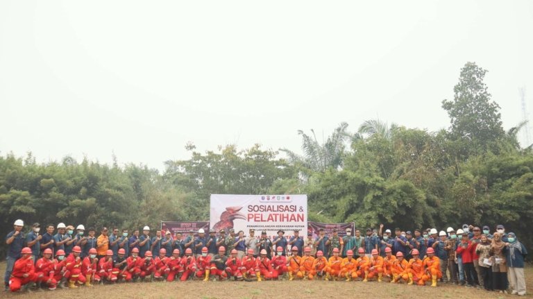 Antisipasi Karhutla, PT Kridatama Lancar dan PT Teguh Sempurna Gelar Sosialisasi dan Apel Siaga